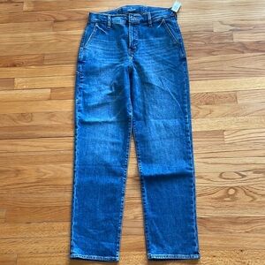 Old Navy Workwear Jeans‎ Extra High Waisted Sky Hi Straight Denim 8T New B1